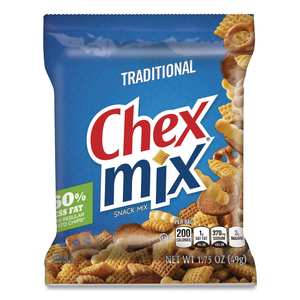 TRADITIONAL SNACK MIX, 1.75 OZ SNACK PACK, 60 PACKS/CARTON by Chex Mix