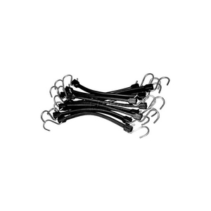 K-TOOL BUNGEE CORDS 15" EPDM RUBBER STRAP - 10 PACK, BLACK by KTI