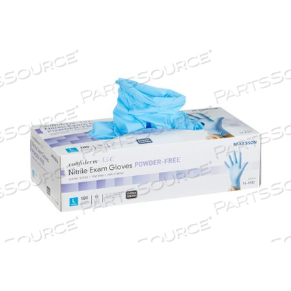 CONFIDERM® 4.5C NITRILE STANDARD CUFF LENGTH EXAM GLOVE, LARGE, BLUE (100 PER BOX) by McKesson