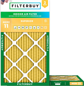 PLEATED HVAC FURNACE AIR FILTER, MERV 11, 12.5X21X1, PACKAGE OF 2 by Filterbuy, Inc. PLEATED HVAC FURNACE AIR FILTER, MERV 11, 12.5X21X1, PACKAGE OF 2 by Filterbuy, Inc.
