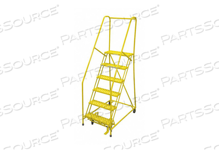 ROLLING LADDER STEEL 90IN. H. YELLOW by Cotterman ROLLING LADDER STEEL 90IN. H. YELLOW by Cotterman