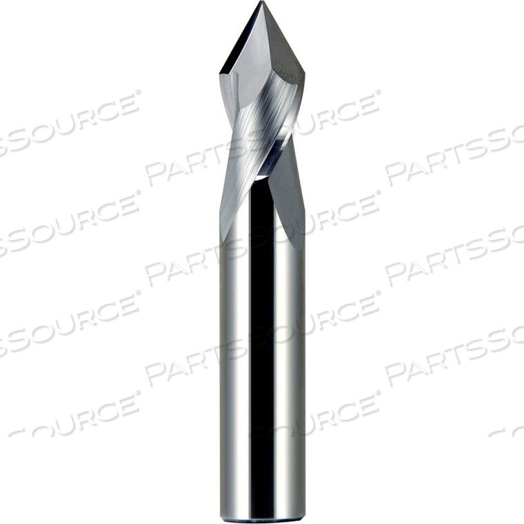 3/16" DIA., 3/16" SHANK, 5/8" LOC, 2" OAL, 2 FLUTE 60 SOLID CARBIDE DRILL MILL, TICN by Melin Tool Company