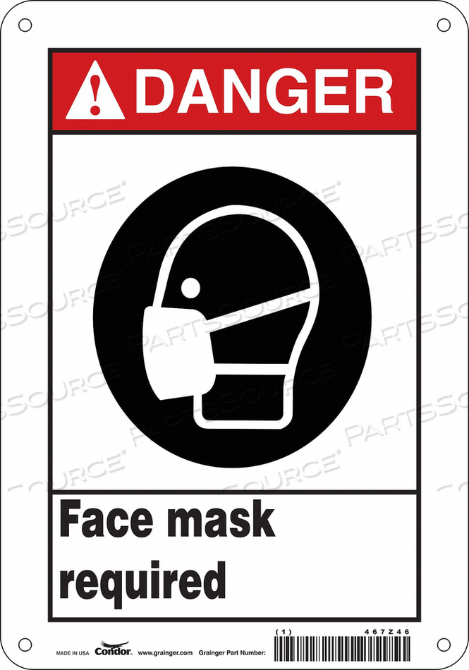 SAFETY SIGN 7 W 10 H 0.010 THICKNESS 