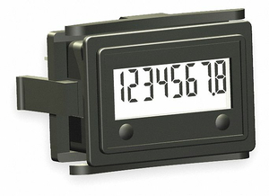 LCD HOUR METER 1.60 IN FLANGE MINI FLUSH by Trumeter