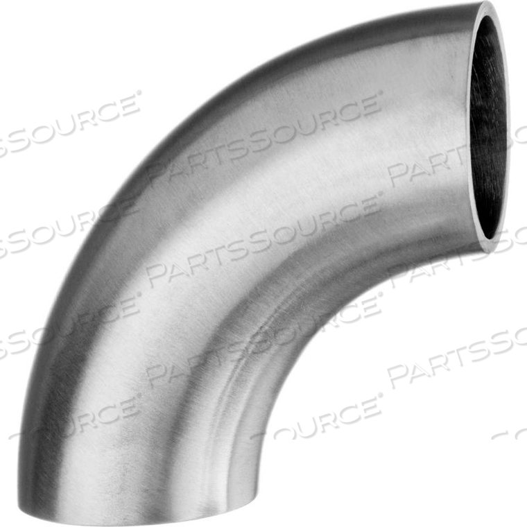 304 STAINLESS STEEL POLISHED SHORT 90 DEGREE ELBOW FOR BUTT WELD FITTINGS - FOR 2" TUBE OD 