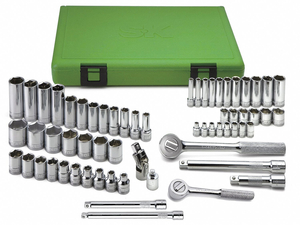 SOCKET WRENCH SET MET 1/4 3/8 DR 62 PC by SK Professional Tools
