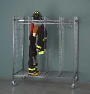 TURNOUT GEAR RACK MOBILE 8 COMPARTMENT by Groves