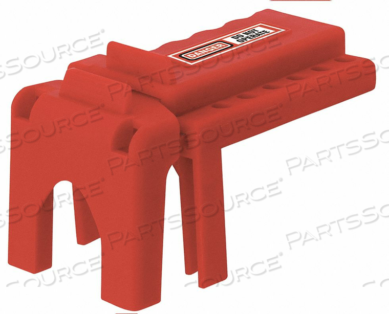 BALL VALVE LOCKOUT, BALL VALVE LOCKOUT TYPE CLAMP ON, FOR HANDLE TYPE QUARTER TURN HANDLE, FOR MAXIMUM HANDLE THICKNESS 1/2 IN, FOR MAXIMUM  by ZING Green Safety Products