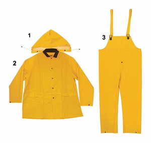 YELLOW RAINSUIT HEAVY DUTY 3PC 2XL by Jaydee Group