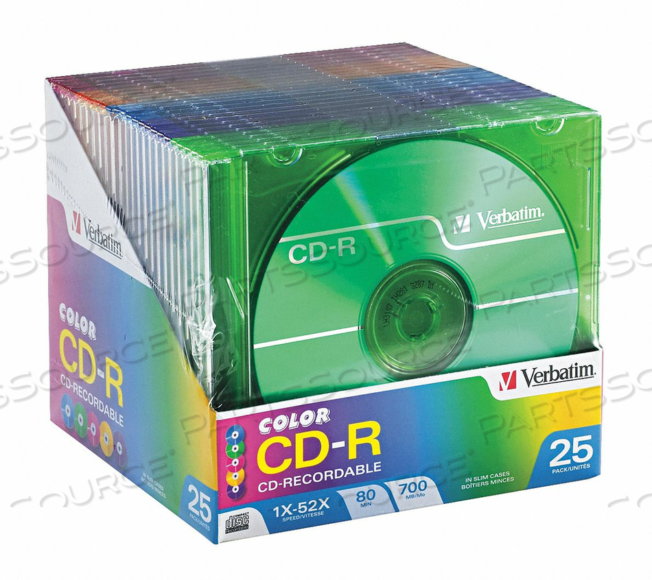 CD-R DISC 700 MB 80 MIN 52X PK25 