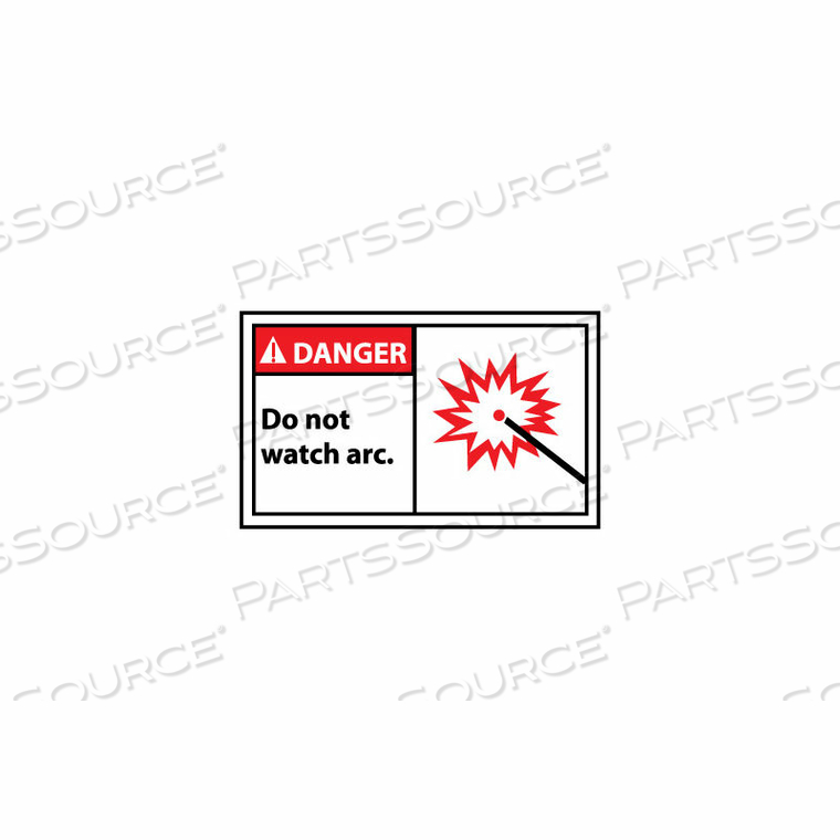GRAPHIC MACHINE LABELS - DANGER DO NOT WATCH ARC by National Marker Company