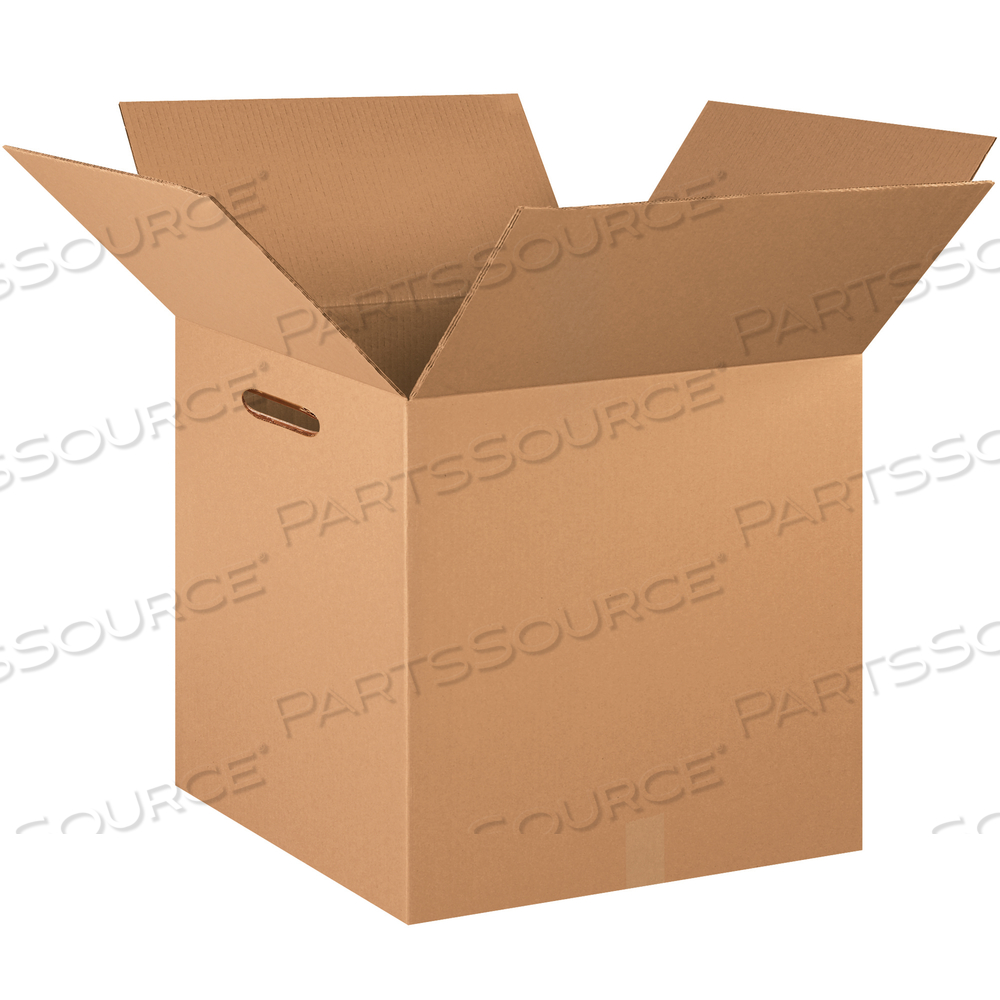 DOUBLE WALL BOXES WITH HAND HOLES, 20" X 20" X 20", KRAFT, 10/BUNDLE by BOX Partners (Box Acquisitions, LLC)