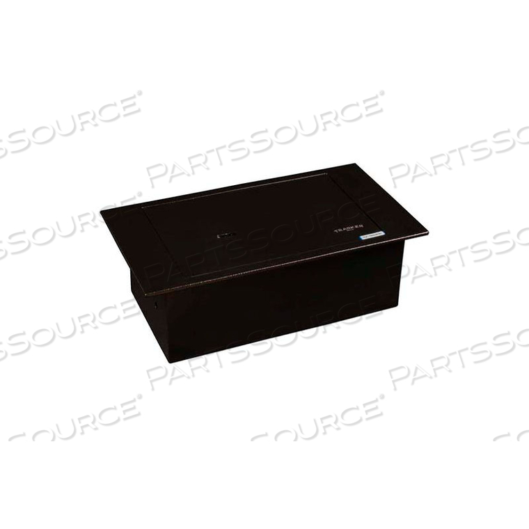 IN-GROUND FLOOR SAFE WITH KEY LOCK - 13-3/8"W X 6-5/8"D X 4-7/8"H - BLACK 