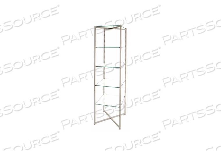 GLASS FLDNG TOWER STEEL/GLASS 18 L 18 W by Econoco GLASS FLDNG TOWER STEEL/GLASS 18 L 18 W by Econoco