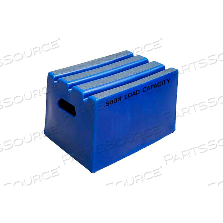 1 STEP PLASTIC STEP STAND - BLUE 19-1/2"W X 14"D X 12"H by US Roto Molding
