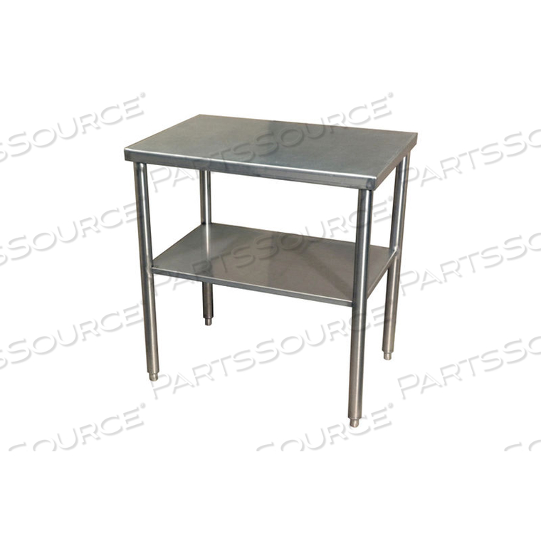 STAND-ALONE STAINLESS STEEL TABLE, 20"W 