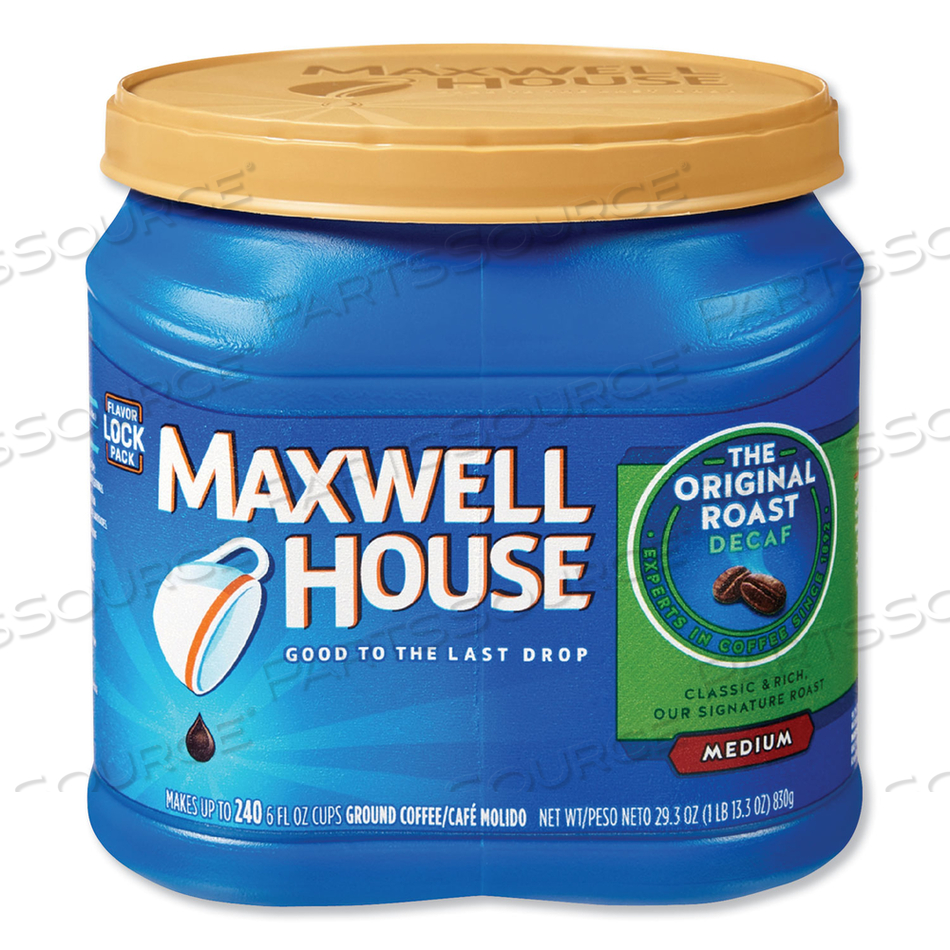 COFFEE, DECAFFEINATED GROUND COFFEE, 29.3 OZ CAN by Maxwell House COFFEE, DECAFFEINATED GROUND COFFEE, 29.3 OZ CAN by Maxwell House