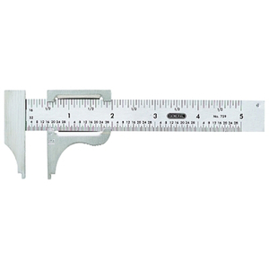 SLIDE CALIPER, 0 TO 4 IN, STAINLESS STEEL by General Tools & Instruments