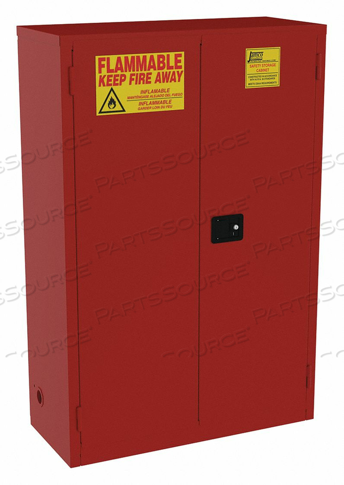 CABINET 2-DR 72 GAL FLAMMABLE 18X65X43 by Jamco