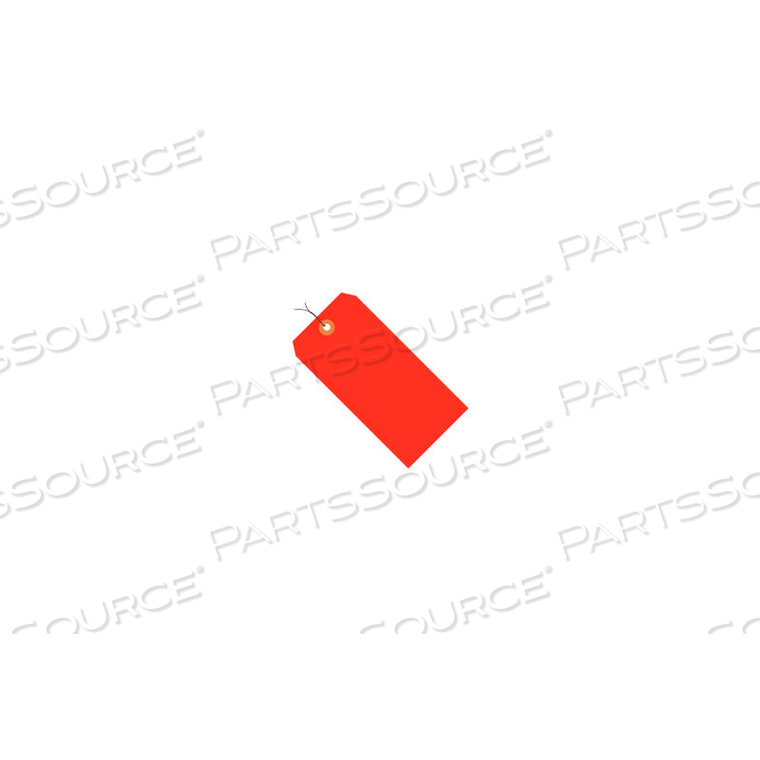#5 RED FLUORESCENT WIRED TAG PACK 4-3/4" X 2-3/8" - 1000 PACK by Partners Brand #5 RED FLUORESCENT WIRED TAG PACK 4-3/4" X 2-3/8" - 1000 PACK by Partners Brand