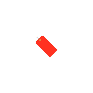 #5 RED FLUORESCENT WIRED TAG PACK 4-3/4" X 2-3/8" - 1000 PACK by Partners Brand
