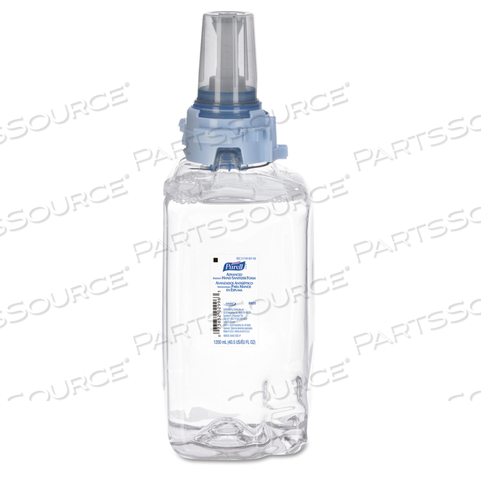 ADVANCED HAND SANITIZER FOAM, FOR ADX-12 DISPENSERS, 1,200 ML REFILL, FRAGRANCE-FREE, 3/CARTON by Purell
