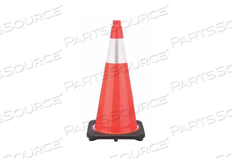 TRAFFIC CONE, DAY OR LOW SPEED ROADWAY (40 MPH OR LESS), REFLECTIVE, 28 IN CONE HT, ORANGE, STD CONE by JBC Safety Plastic, Inc. TRAFFIC CONE, DAY OR LOW SPEED ROADWAY (40 MPH OR LESS), REFLECTIVE, 28 IN CONE HT, ORANGE, STD CONE by JBC Safety Plastic, Inc.