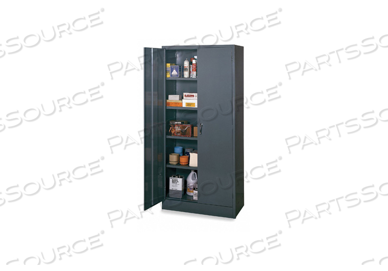 STORAGE CABINET, 36 IN X 18 IN X 78 IN, SWING HANDLE & KEYED, 22 GA PANEL THICK by Edsal STORAGE CABINET, 36 IN X 18 IN X 78 IN, SWING HANDLE & KEYED, 22 GA PANEL THICK by Edsal