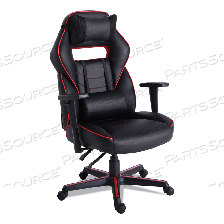 RACING STYLE ERGONOMIC GAMING CHAIR, SUPPORTS 275 LB, 15.91" TO 19.8" SEAT HEIGHT, BLACK/RED TRIM SEAT/BACK, BLACK/RED BASE by Alera RACING STYLE ERGONOMIC GAMING CHAIR, SUPPORTS 275 LB, 15.91" TO 19.8" SEAT HEIGHT, BLACK/RED TRIM SEAT/BACK, BLACK/RED BASE by Alera