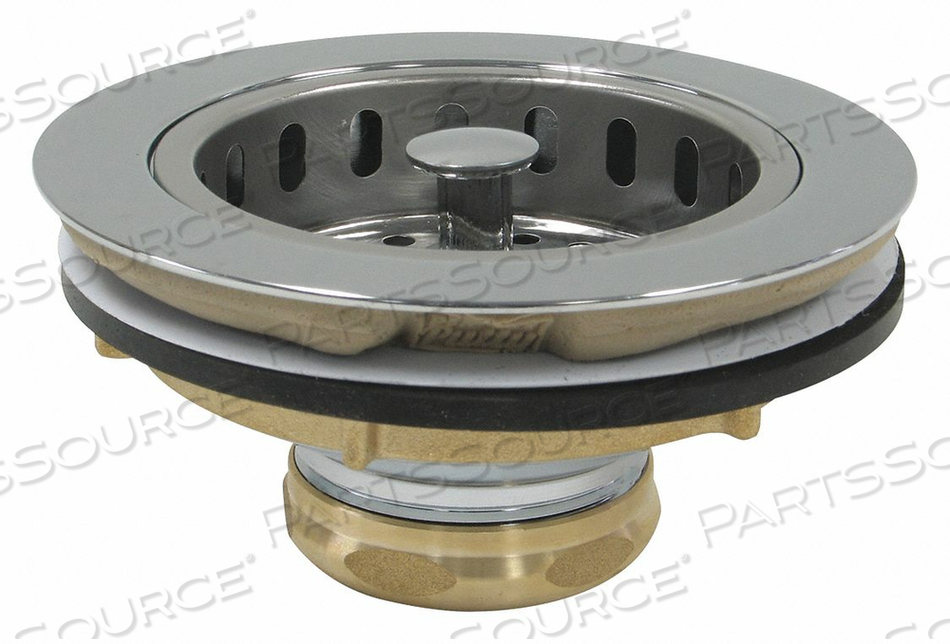 SINKSTRAINER D1-1/2 BRASS PLSTIC CHROME by Perfect Putty SINKSTRAINER D1-1/2 BRASS PLSTIC CHROME by Perfect Putty