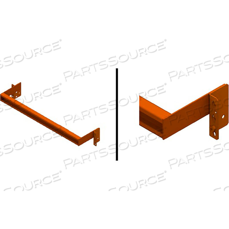 PALLET RACK TEAR DROP BACKSTOP - 96" L - 4" OFFSET 