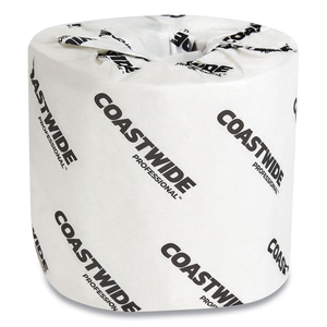 2-PLY STANDARD TOILET PAPER, SEPTIC SAFE, WHITE, 500 SHEETS/ROLL, 96 ROLLS/CARTON by Coastwide Professional