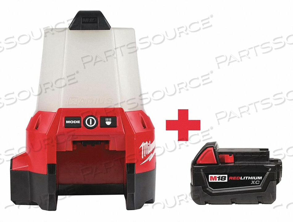 CORDLESS SITE LIGHT W/BATTERY 1000 LM by Milwaukee Electric Tools