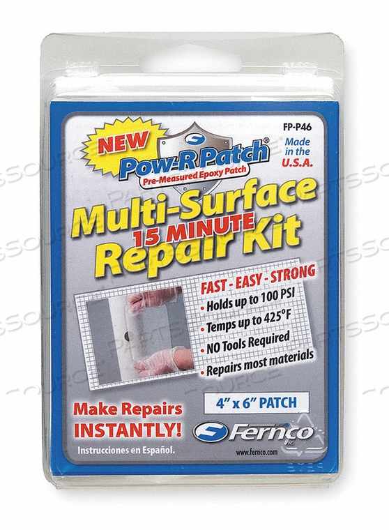 EPOXY AND FIBERGLASS PATCH SIZE 4 X 6 IN by Fernco