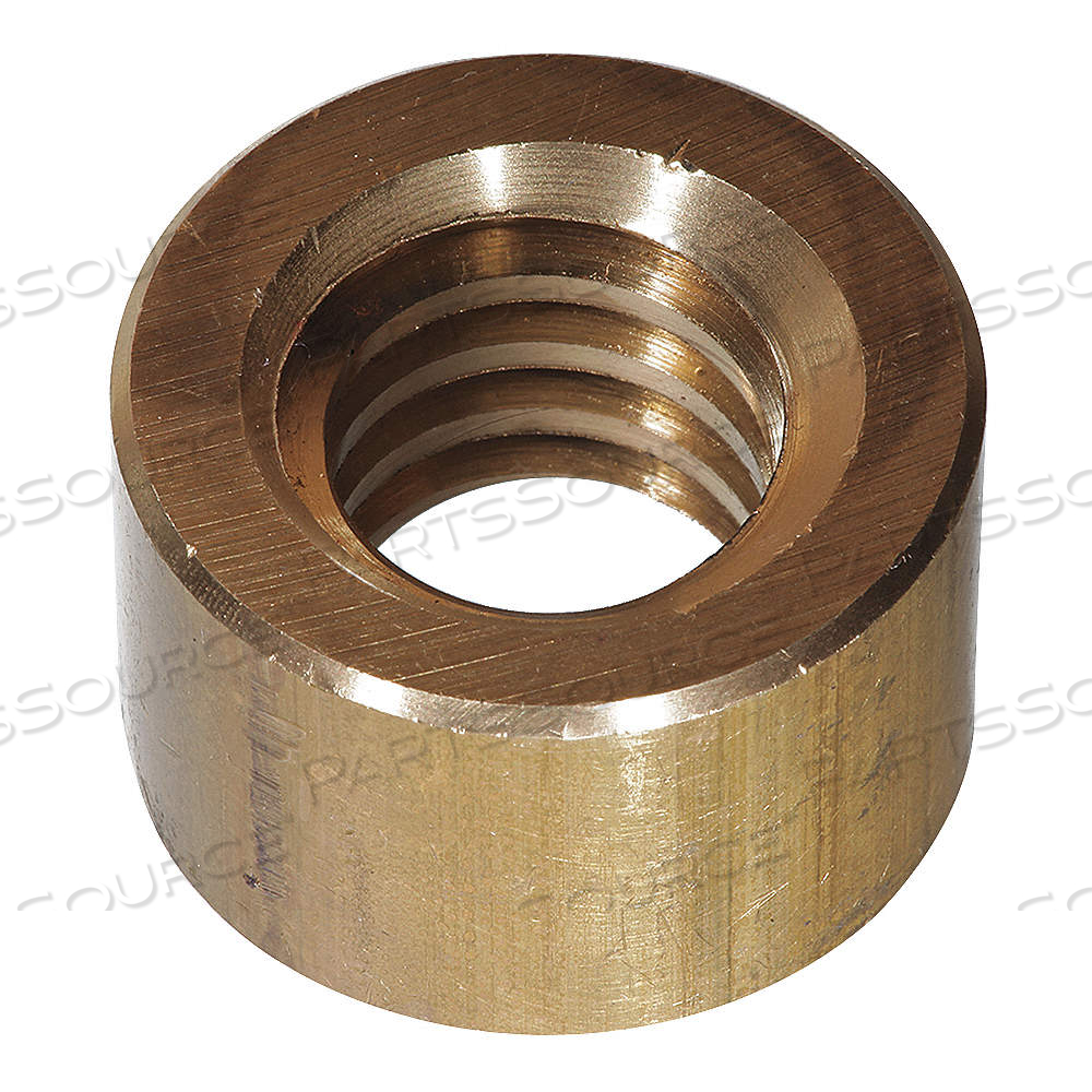 ROUND NUT, BRASS, RIGHT HAND, 0.5 IN SCREW DIA., 10 TURNS PER INCH by Approved Vendor