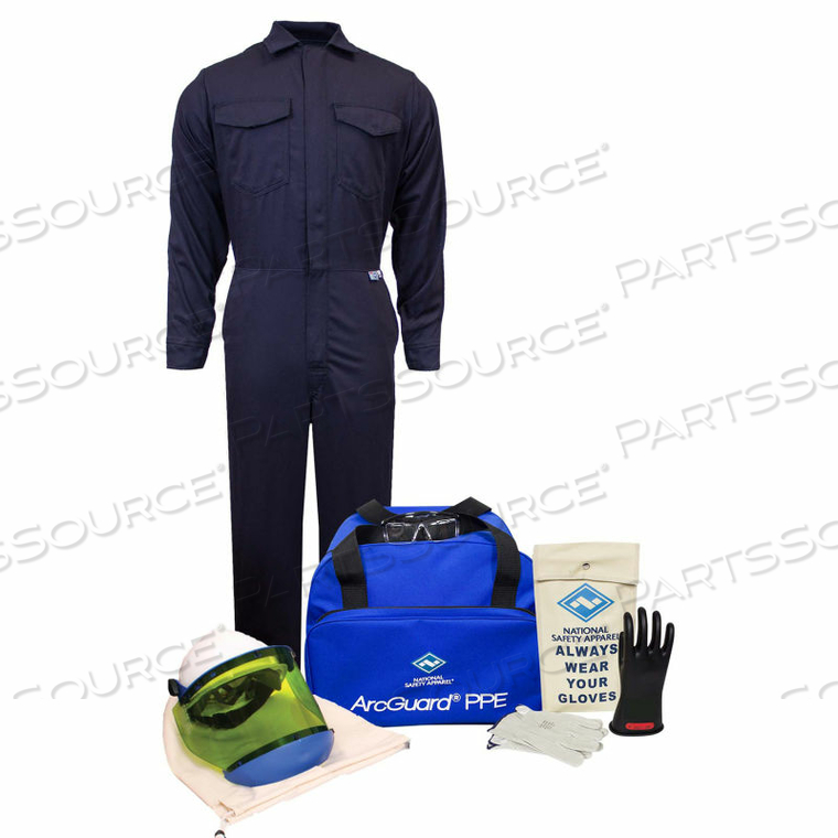 ARCGUARD 12 CAL ULTRASOFT ARC FLASH KIT, COVERALL & BALACLAVA, 2XL, GLOVE SZ 08 by National Safety Apparel