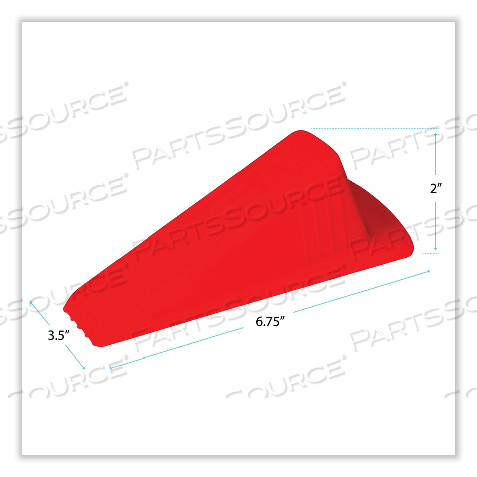 GIANT FOOT DOORSTOP, NO-SLIP RUBBER WEDGE, 3.5W X 6.75D X 2H, SAFETY ORANGE by MASTER CASTER COMPANY GIANT FOOT DOORSTOP, NO-SLIP RUBBER WEDGE, 3.5W X 6.75D X 2H, SAFETY ORANGE by MASTER CASTER COMPANY