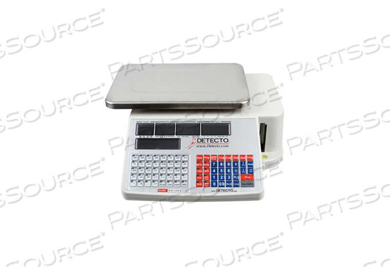 DELI SCALE WITH INTEGRAL PRINTER, 60 LB X 0.02 LB, FRONT 4 SEVEN SEGMENT LED 