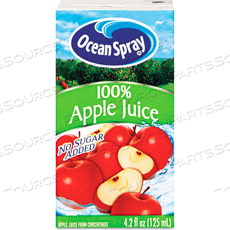 ASEPTIC JUICE BOXES, 100% APPLE, NO SUGAR ADDED, 4.2 OZ, 40/CARTON 