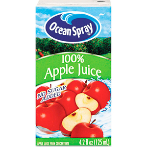 ASEPTIC JUICE BOXES, 100% APPLE, NO SUGAR ADDED, 4.2 OZ, 40/CARTON by Ocean Spray