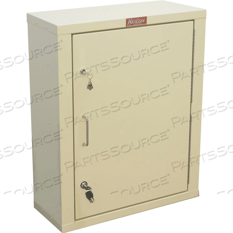 LARGE NARCOTICS CABINET, SINGLE DOOR/DOUBLE LOCK, 23-1/2"W X 10-1/2"D X 29-1/2"H, BEIGE by Harloff Company, The