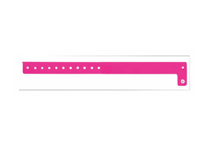 ID WRISTBAND VINYL L-SHAPED PINK PK500 by Identiplus