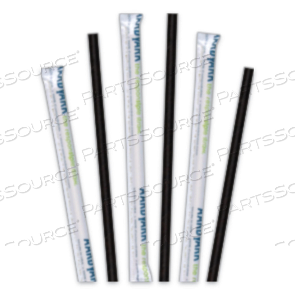 AARDVARK PAPER STRAWS, 5.75", BLACK by Hoffmaster AARDVARK PAPER STRAWS, 5.75", BLACK by Hoffmaster