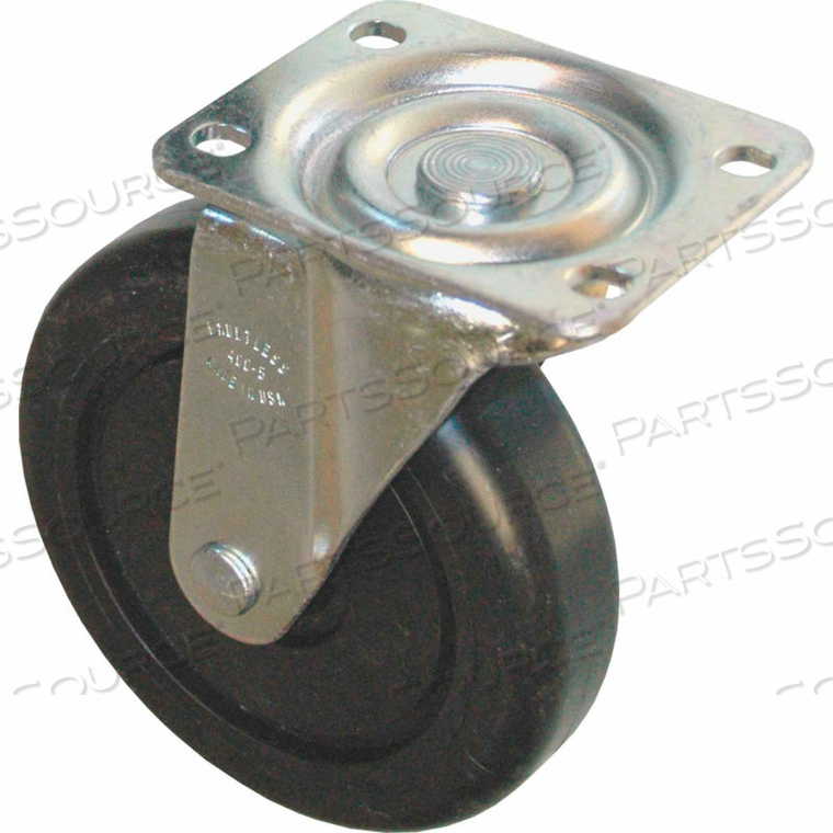 5" SWIVEL PLATE CASTER WITH HARDWARE INCLUDES (1) CASTER, (4) WASHERS AND (4) NUTS by Rubbermaid Medical Division