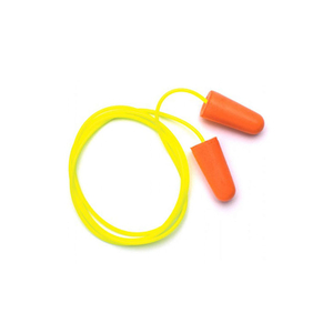 TAPER FIT DISPOSABLE EARPLUGS, CORDED, NRR 31DB, 100 PAIRS/BOX by Pyramex