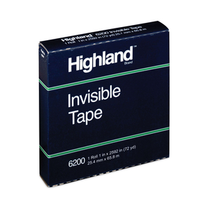 INVISIBLE PERMANENT MENDING TAPE, 3" CORE, 1" X 72 YDS, CLEAR by Highland