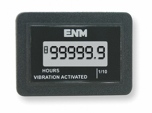 HOUR METER LCD FLUSH RECTANGULAR ROUND by ENM