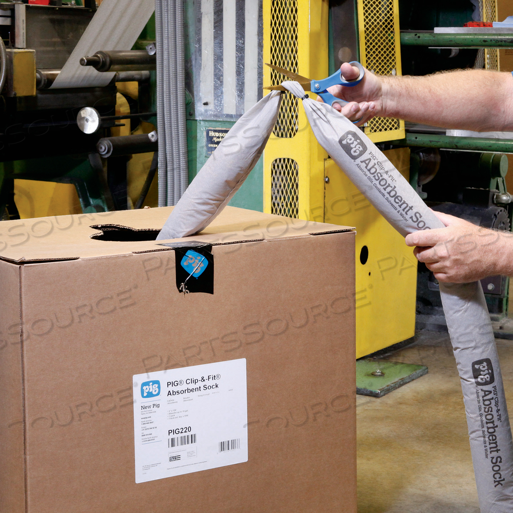 PIG CLIP-&-FIT ABSORBENT SOCK by New Pig Corporation PIG CLIP-&-FIT ABSORBENT SOCK by New Pig Corporation