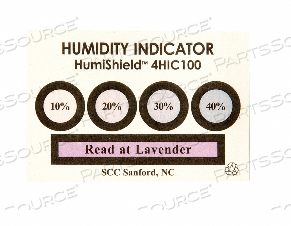 HUMIDITY INDICATOR PK100 by SCS HUMIDITY INDICATOR PK100 by SCS