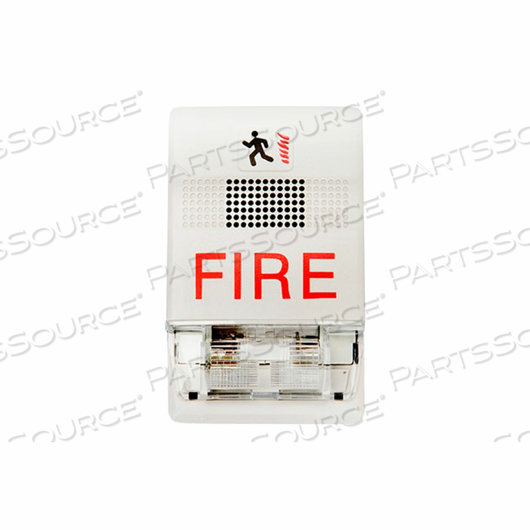 GENESIS WALL TEMP HORN-STROBES, HI-LO, WHITE, MARKED FIRE by Edwards Signaling